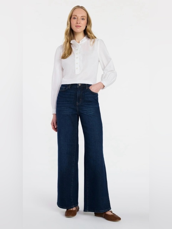 Time and Tru Denim - A99 Time and Tru Wide-Leg Jeans 31” inseam in Dark Blue Wash NWT Size 18